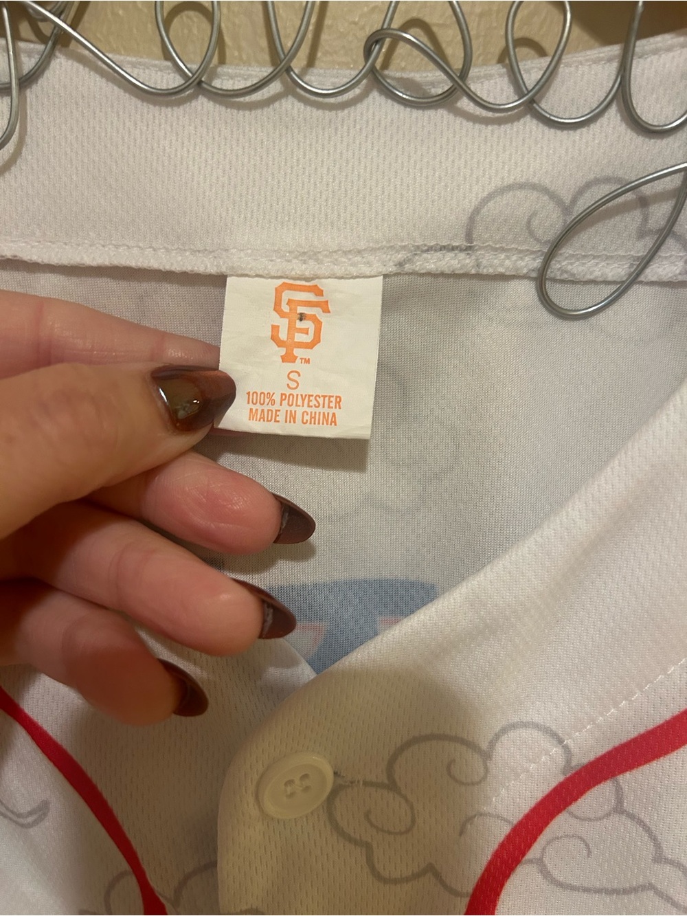 Giants Korean Heritage Night Jung Hoo Lee White & Red Baseball Jersey Size Small - Picture 3 of 6